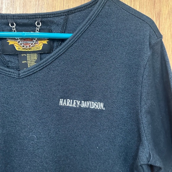 Harley-Davidson Black V-Neck Tee - Picture 2 of 4